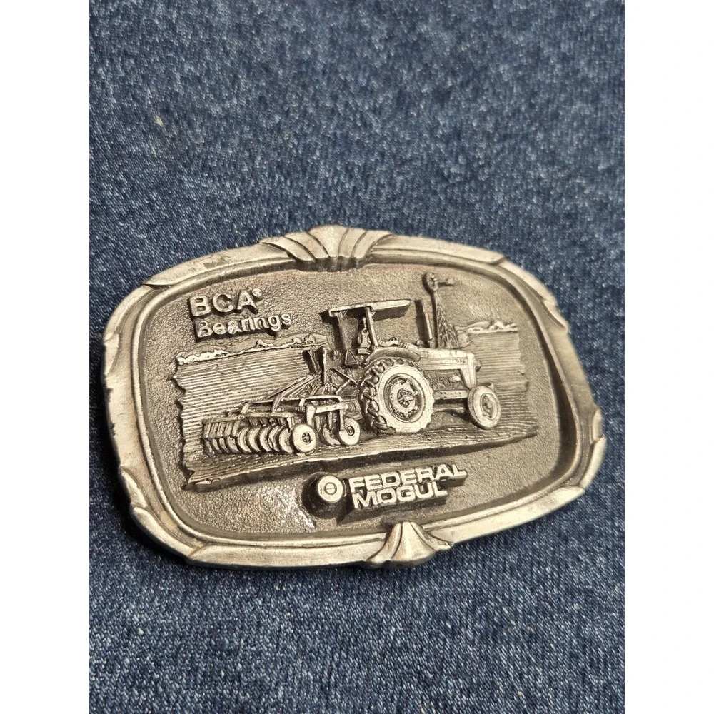 Vintage 1970s BCA Bearings Tractor Mogul Belt Buckle USA